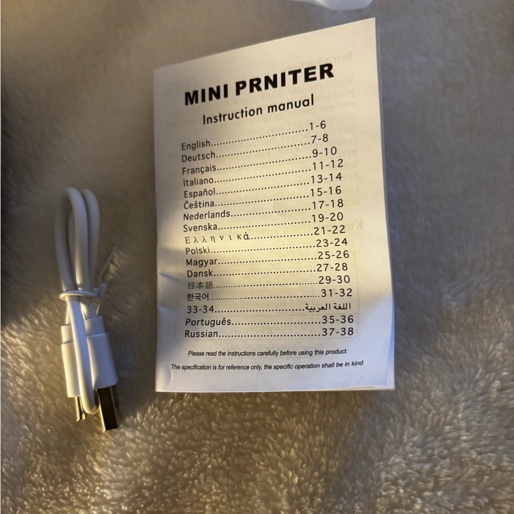 Blue Portable Mini Printer - Picture 8 of 11